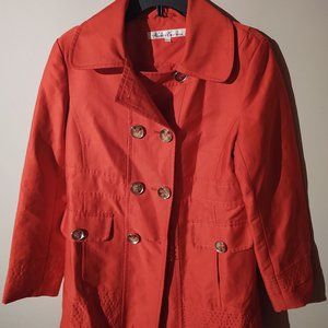 Kenneth Cole Women's Red Jacket Overcoat Size L